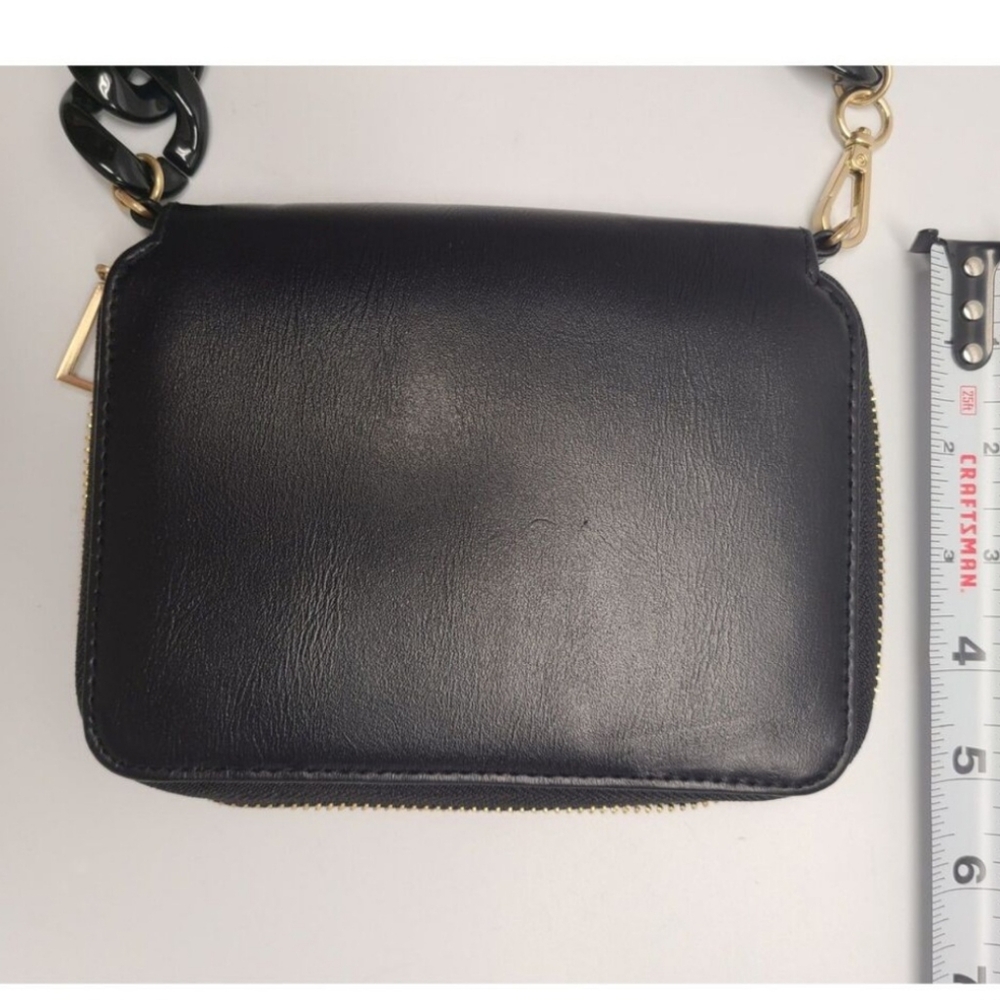 Elegant Black Gold Chain Women's Wallet Wrislet Bag - Picture 8 of 11